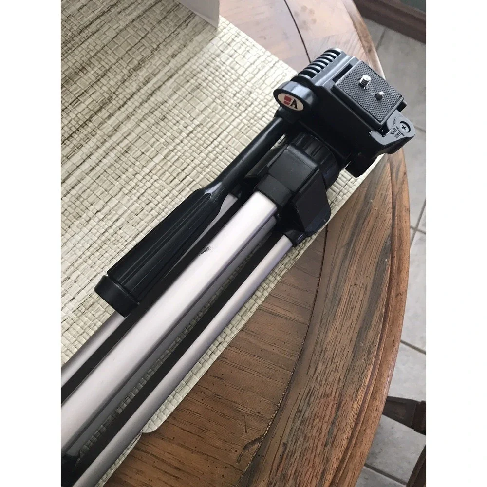 Ambico V-053 Aluminum Camera Tripod Adjustable Height Lightweight‎ Portable